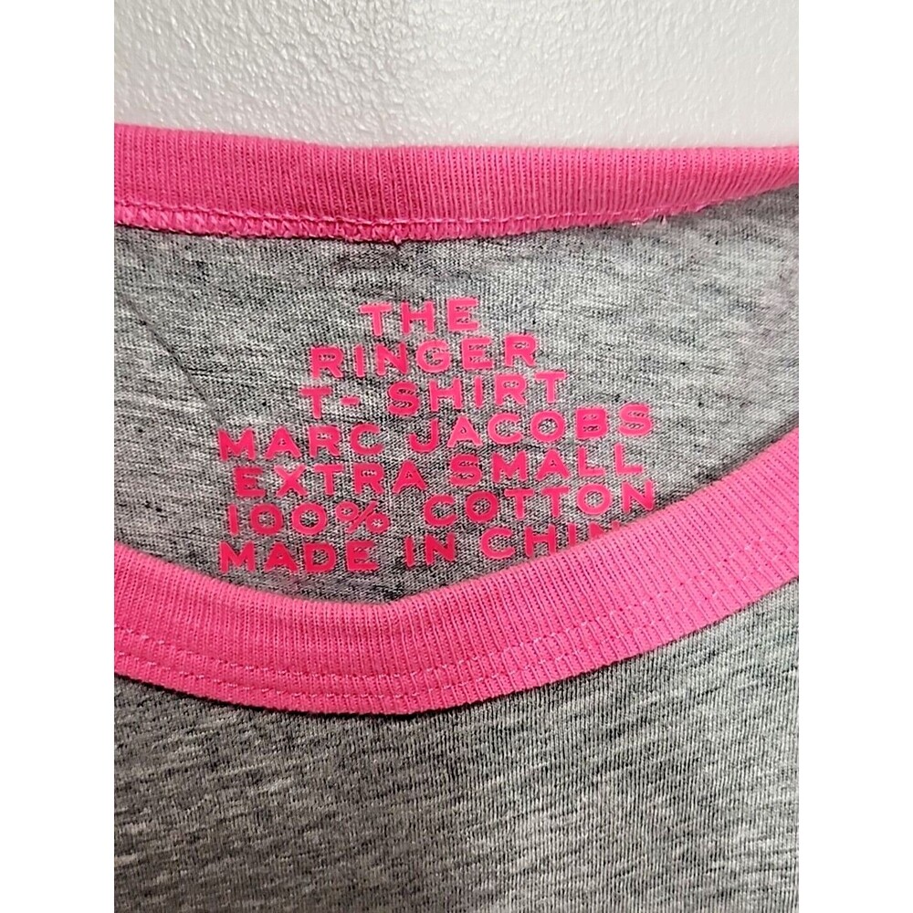 Marc Jacobs the ringer t shirt Gray/Blue Pink Womens Xs EUC - Picture 6 of 6